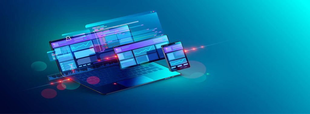 Web Development And Coding. Cross Platform Development Website.
