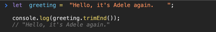 String.trimStart() & String.trimEnd() ECMAScript