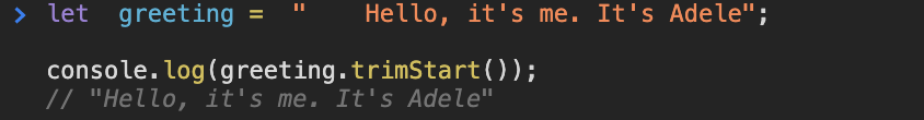 String.trimStart() & String.trimEnd() ECMAScript