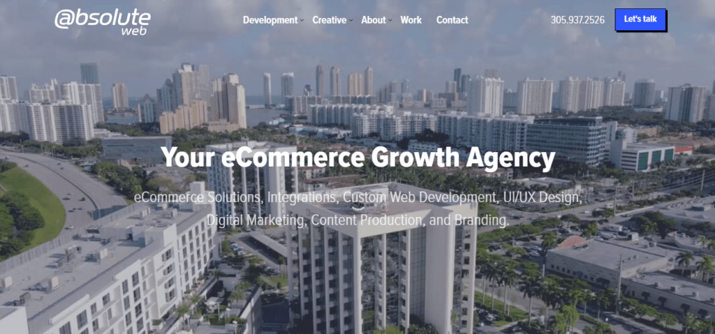 An illustration of eCommerce website - Absolute Web
