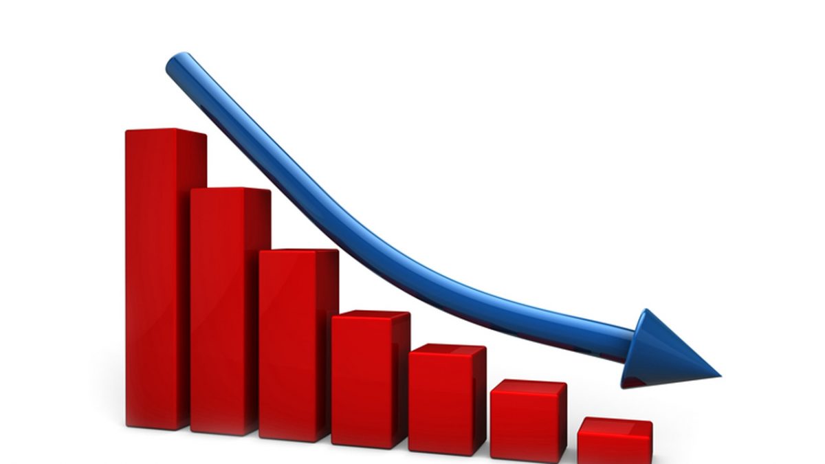 An illustration of declining revenue - how can outsourcing developers help your business. Source: techlekh.com.