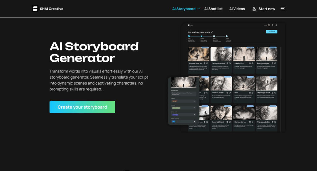shaicreative.ai AI Storyboard Generators