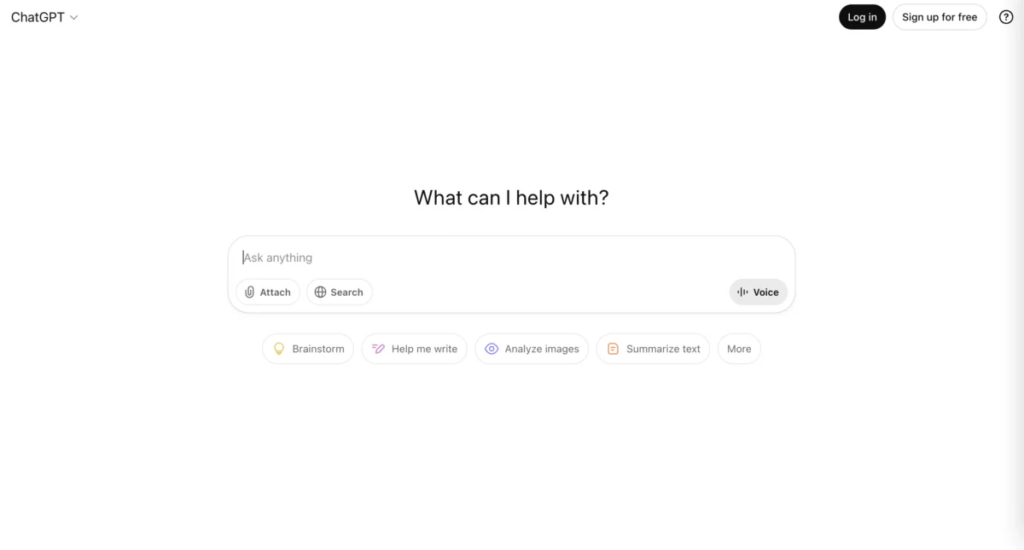 ChatGPT (OpenAI) – Best Overall for Versatility and General Knowledge