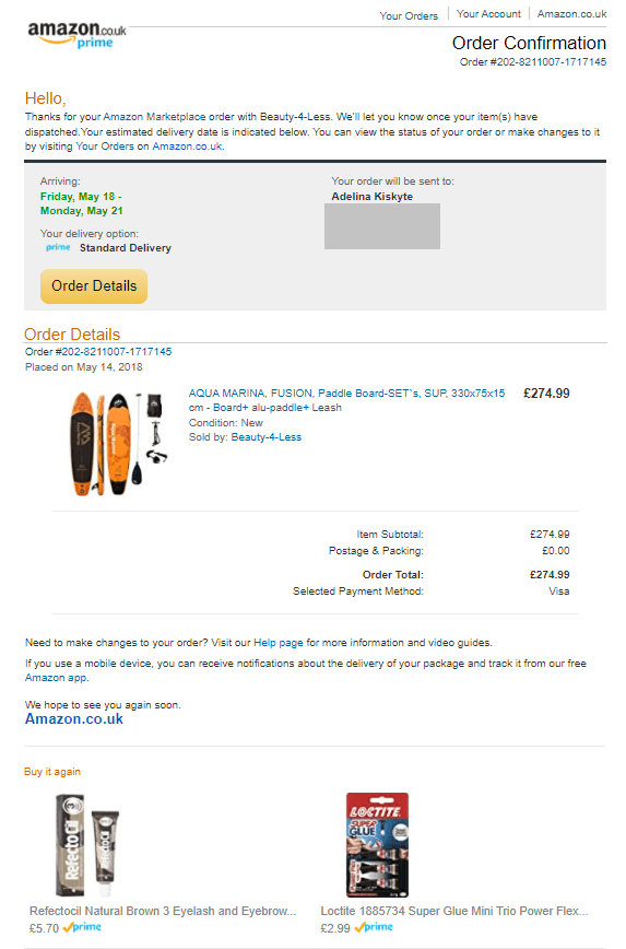 Order confirmation page - an essential element of eCommerce website