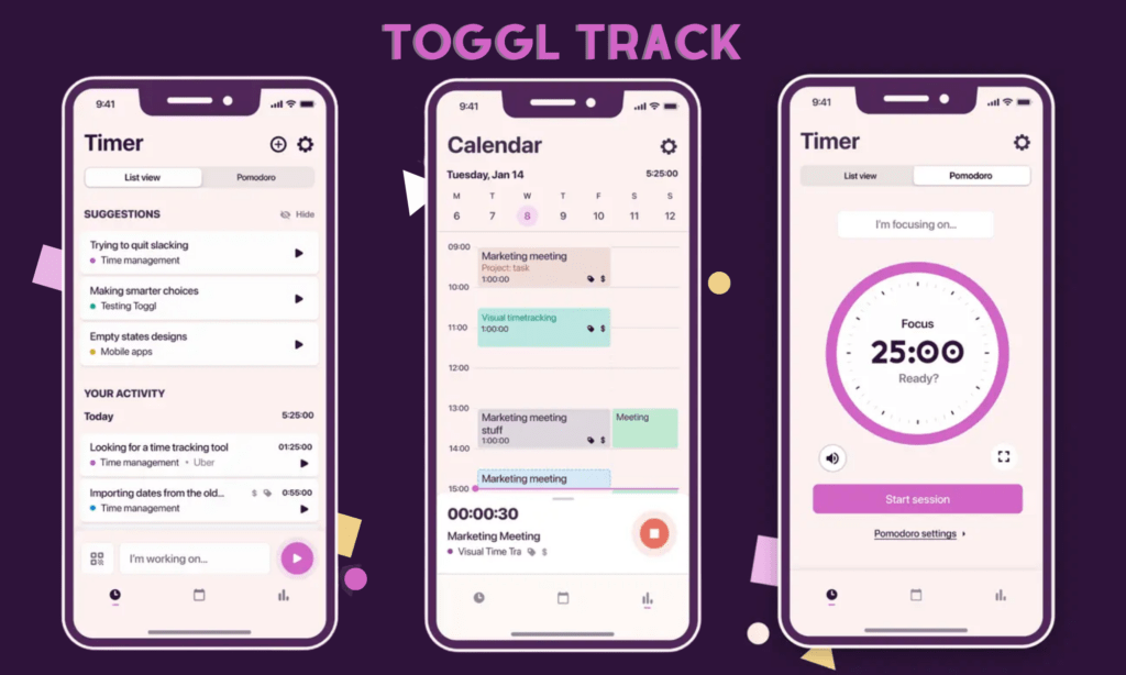 Toggl Track, the best productivity app for time tracking