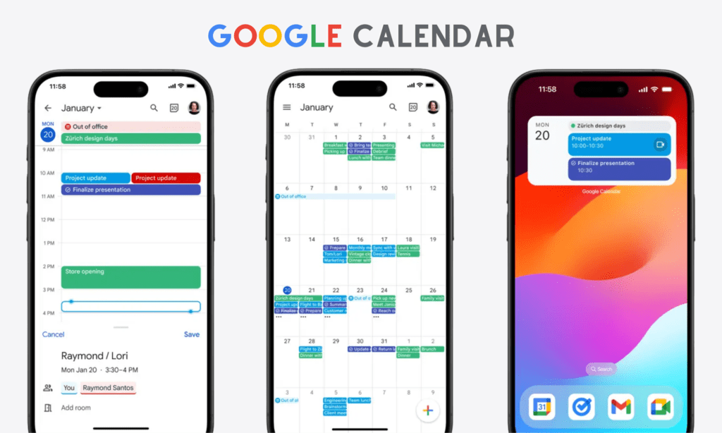 Google Calendar, the best productivity app