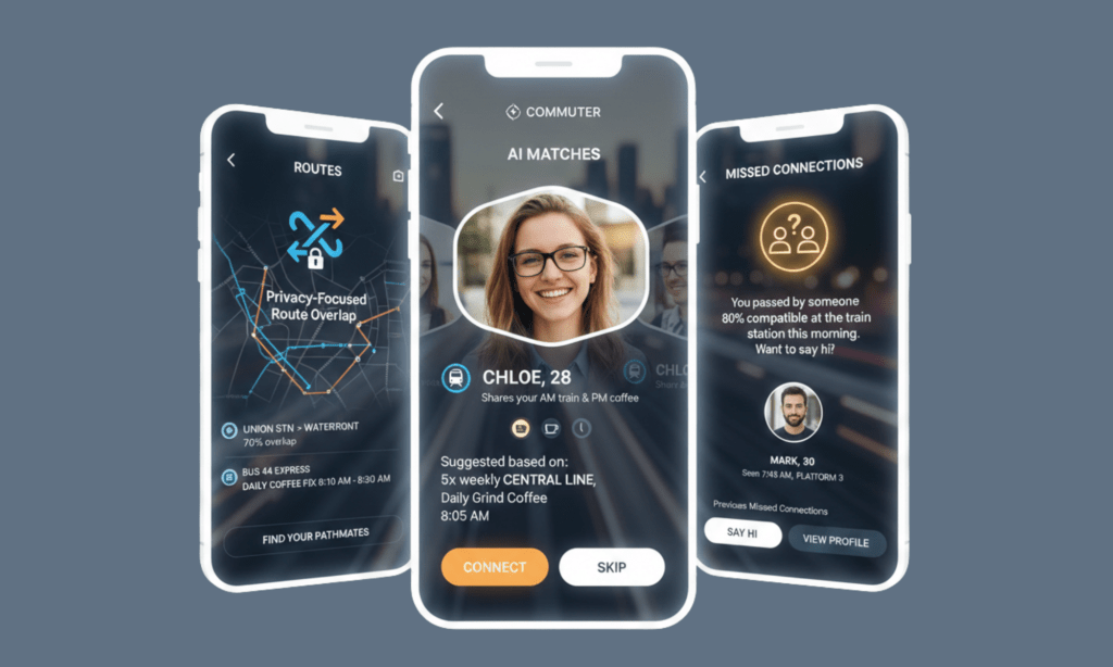 Commuter dating app idea