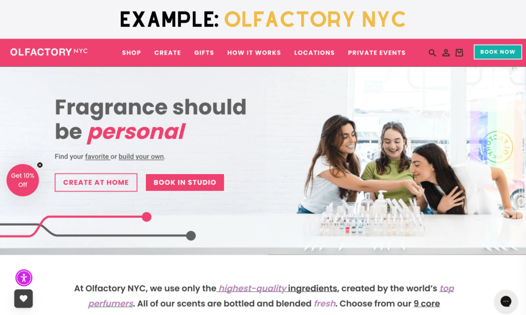 Custom-Blended Perfume Brand, one of the best eCommerce business ideas