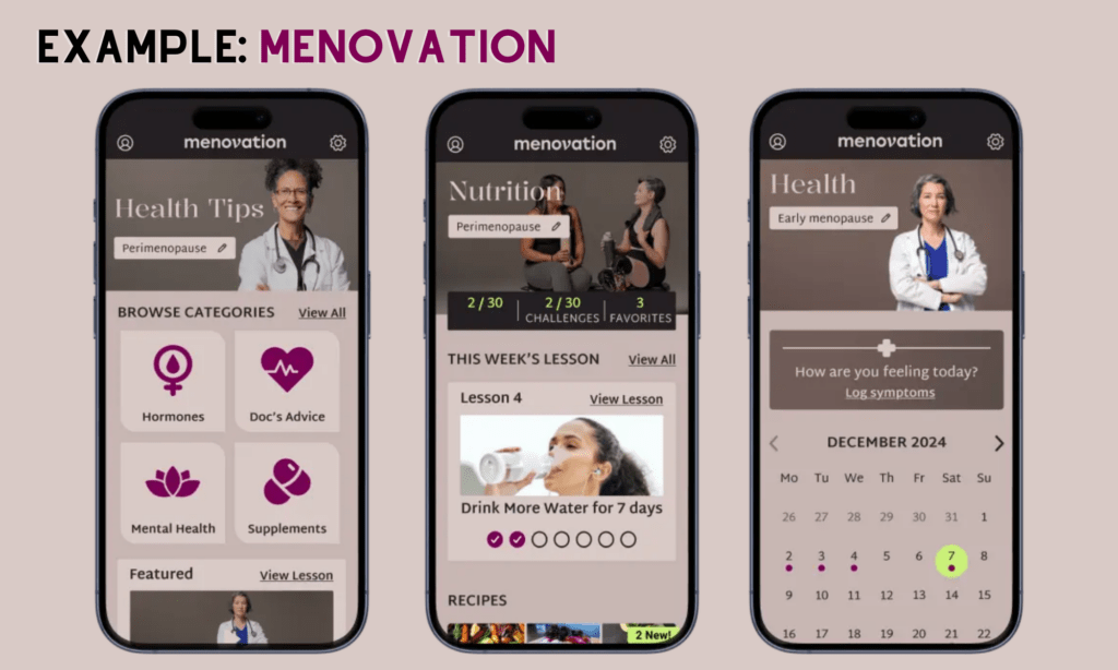 Perimenopause Wellness Management, one of the best healthcare app ideas