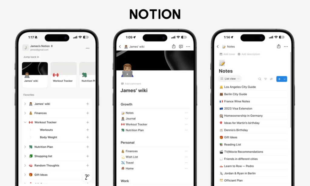 Notion, one of the most helpful apps for work productivity