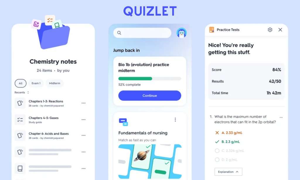 Quizlet, the most helpful app for interactive study