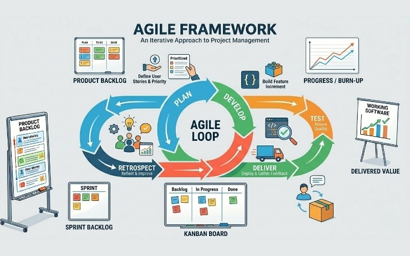 What Is An Agile Framework? Definition, Types And Examples