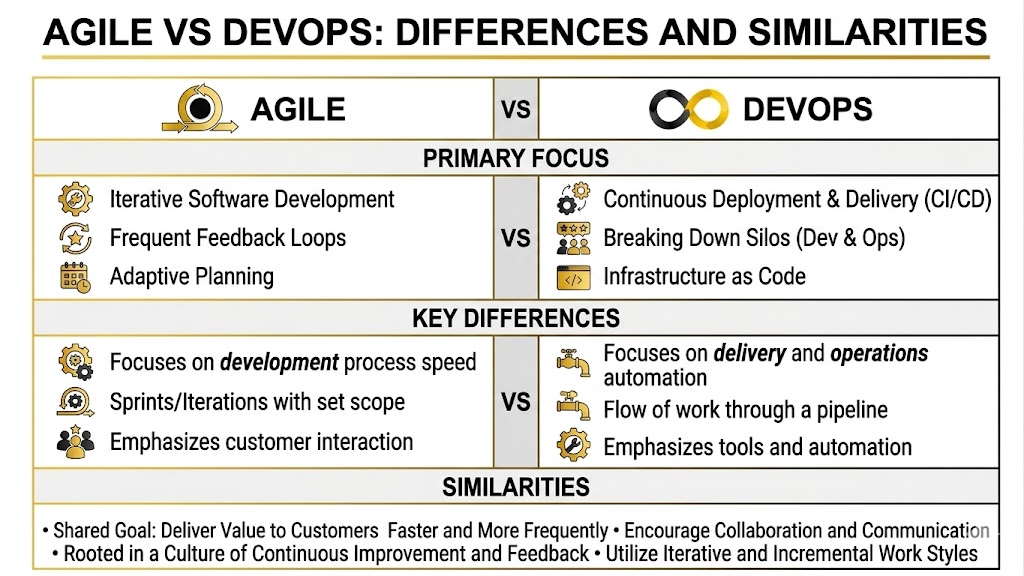 Agile vs DevOps: Differences and Similarities