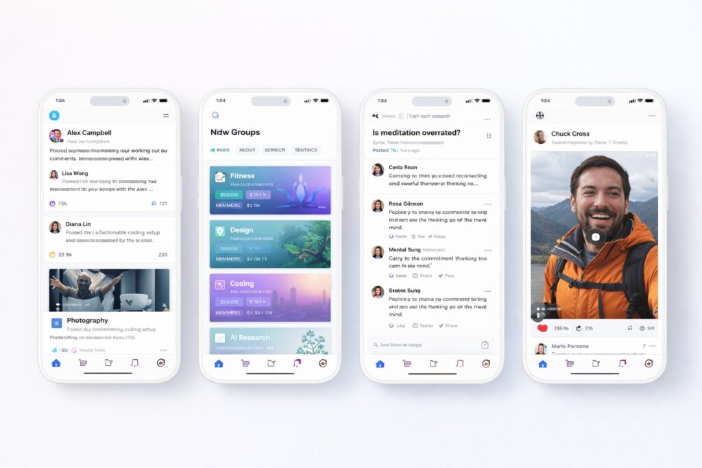 The first Unique Social Network App Ideas is Interest-Based Micro Social Network App