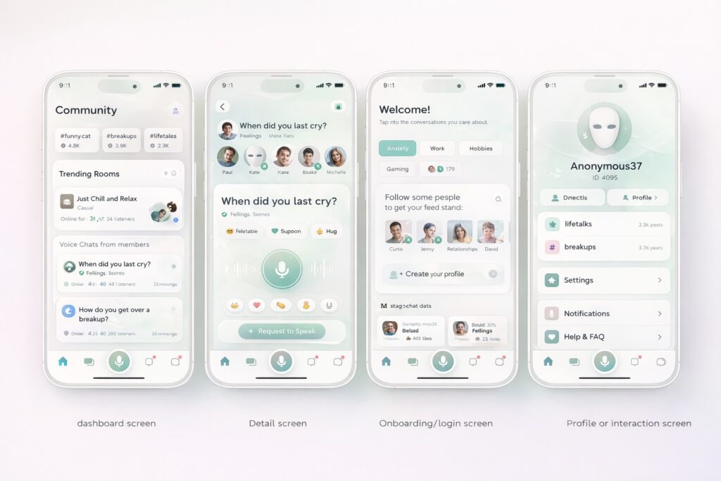 Voice-Only Social Network App ideas