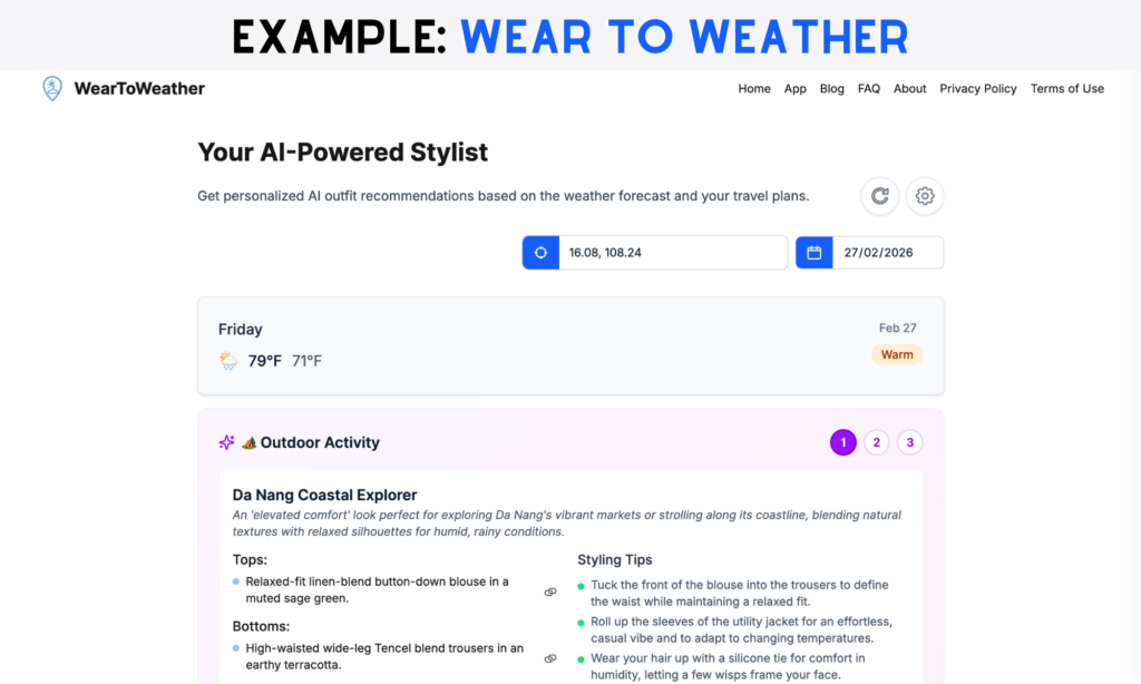 Weather-Based Outfit Planner