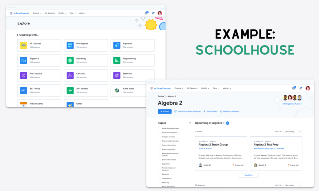 Peer Tutoring Marketplace, one of the best web app ideas