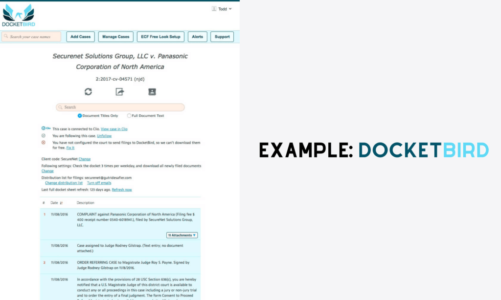 Docket Management System for Law Firms