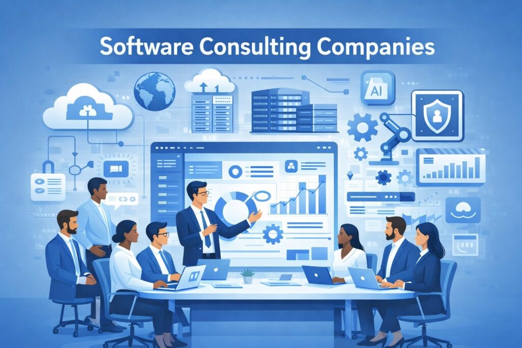 Software Consulting Companies can advise, build, and support software strategy for enterprise and startup