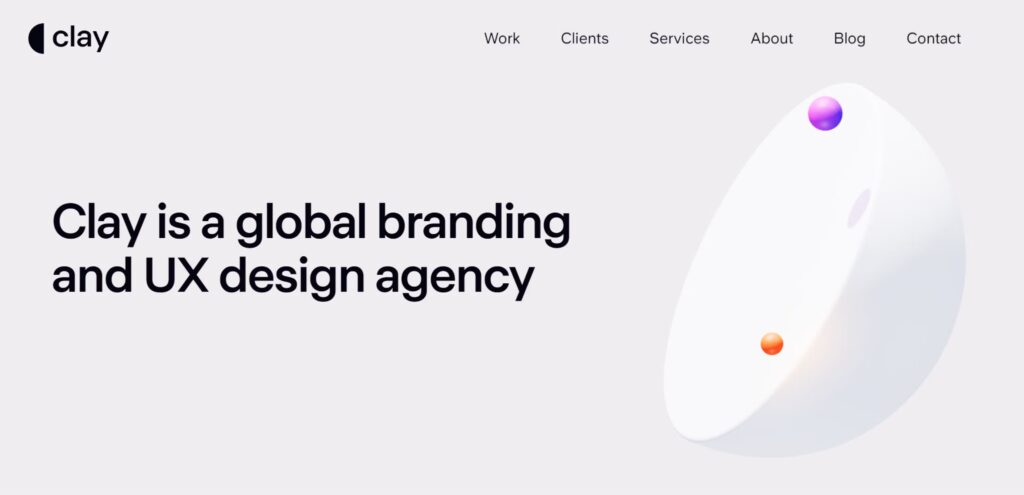 Clay is a digital design agency known for combining product design with a polished brand layer