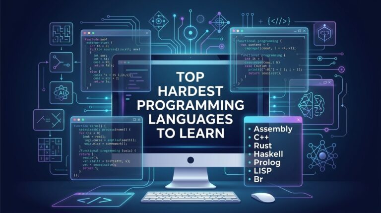 Top 15 Hardest Programming Languages (Ranked by Difficulty) - Designveloper